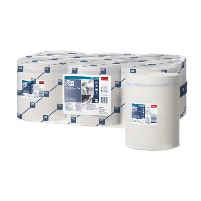Tork 2 Ply White Wiping Paper Plus Roll Paper Towel, 160 m x 194 mm, 457 Sheets 101260