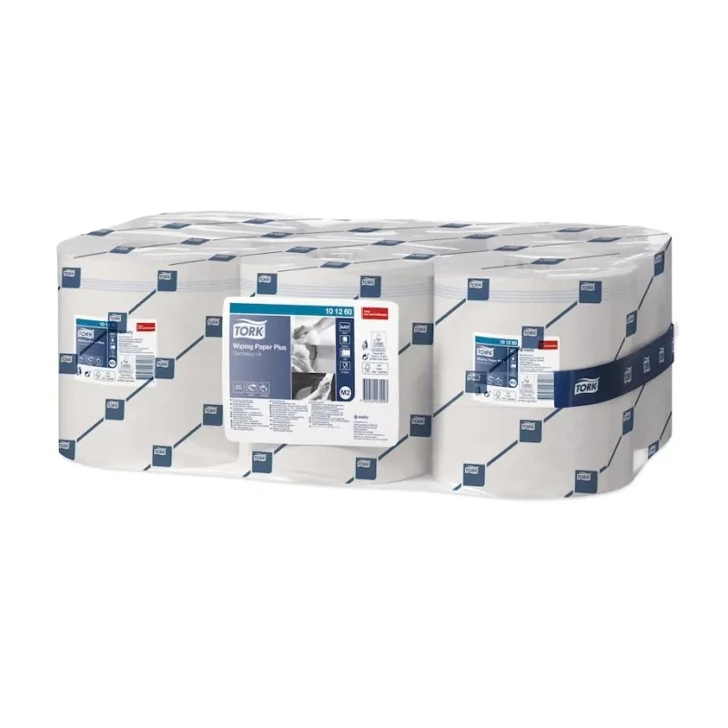 Tork 2 Ply White Wiping Paper Plus Roll Paper Towel, 160 m x 194 mm, 457 Sheets 101260