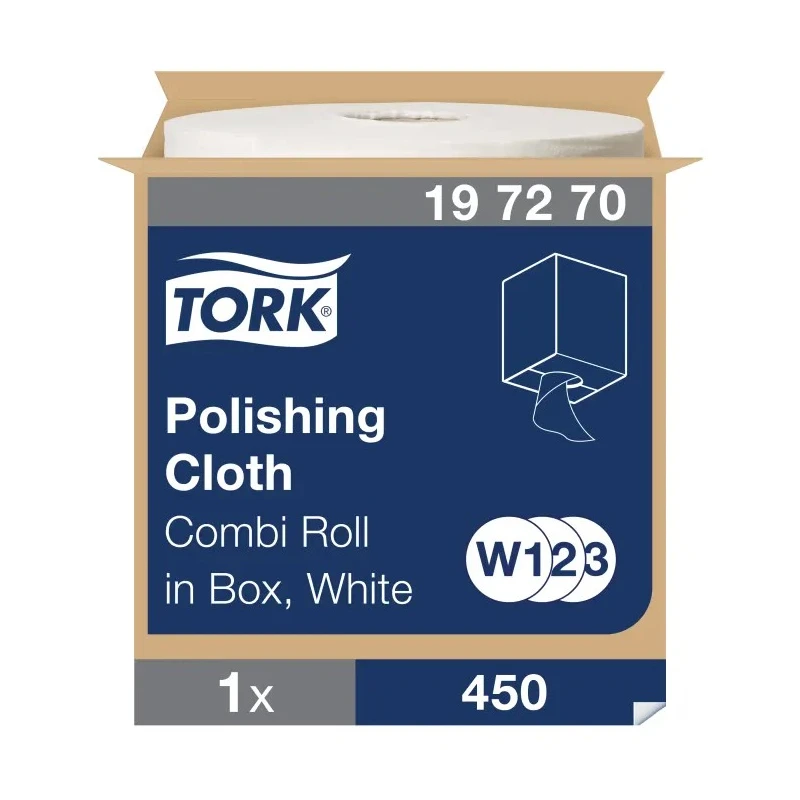 Tork Dry Multi-Purpose Wipe Roll 171 m x 315 mm White Single Use 450 Per Pack 197270