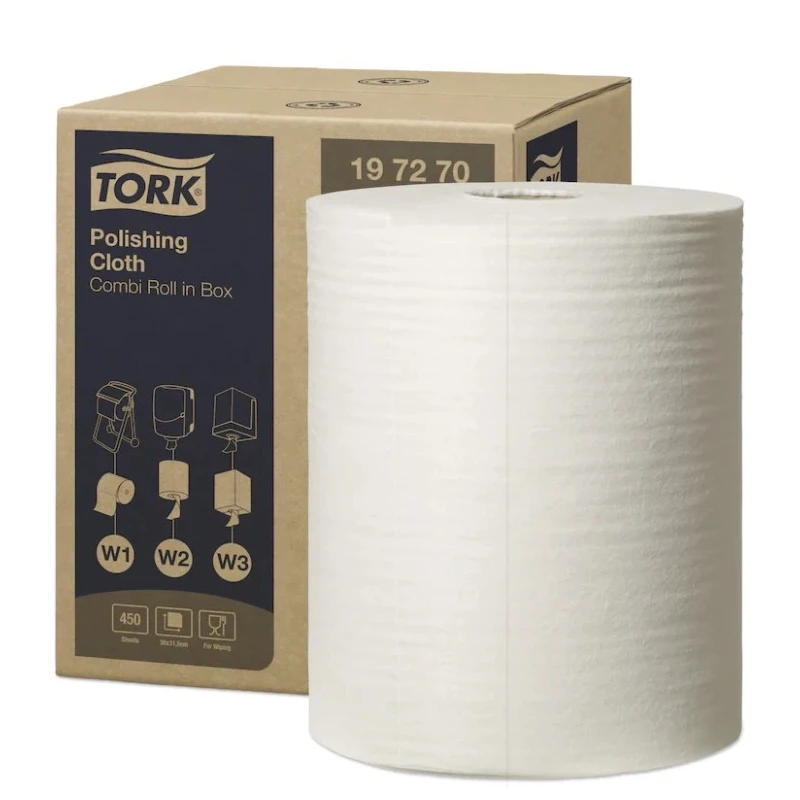 Tork Dry Multi-Purpose Wipe Roll 171 m x 315 mm White Single Use 450 Per Pack 197270