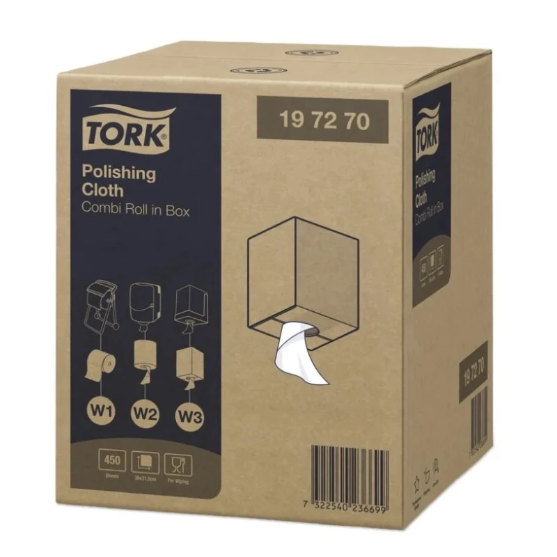 Tork Dry Multi-Purpose Wipe Roll 171 m x 315 mm White Single Use 450 Per Pack 197270
