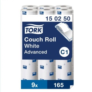Tork Couch Roll Paper Towel Roll 56.1 m x 480 mm White, 2 Ply, 165 Sheets 150250
