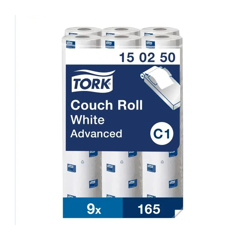 Tork Couch Roll Paper Towel Roll 56.1 m x 480 mm White, 2 Ply, 165 Sheets 150250