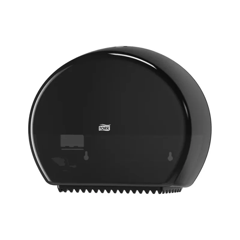 Tork Black Plastic Toilet Roll Dispenser, Single, Jumbo Roll, 132 mm x 275 mm x 345 mm 555008