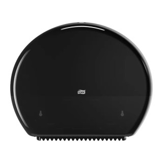 Tork Black Plastic Toilet Roll Dispenser, Jumbo Paper Type, 133 mm Depth x 360 mm Height x 437 mm Width 554008
