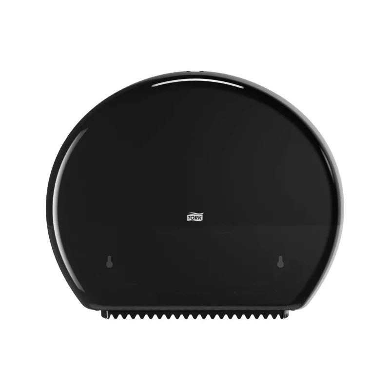 Tork Black Plastic Toilet Roll Dispenser, Jumbo Paper Type, 133 mm Depth x 360 mm Height x 437 mm Width 554008