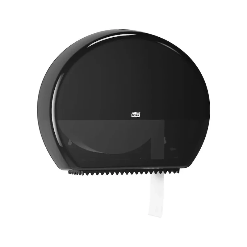 Tork Black Plastic Toilet Roll Dispenser, Jumbo Paper Type, 133 mm Depth x 360 mm Height x 437 mm Width 554008