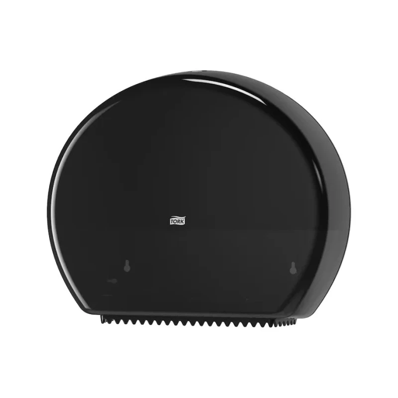 Tork Black Plastic Toilet Roll Dispenser, Jumbo Paper Type, 133 mm Depth x 360 mm Height x 437 mm Width 554008