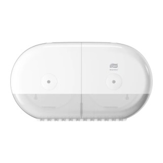 Tork White Plastic Dual Toilet Roll Dispenser 156 mm x 221 mm x 398 mm 682000