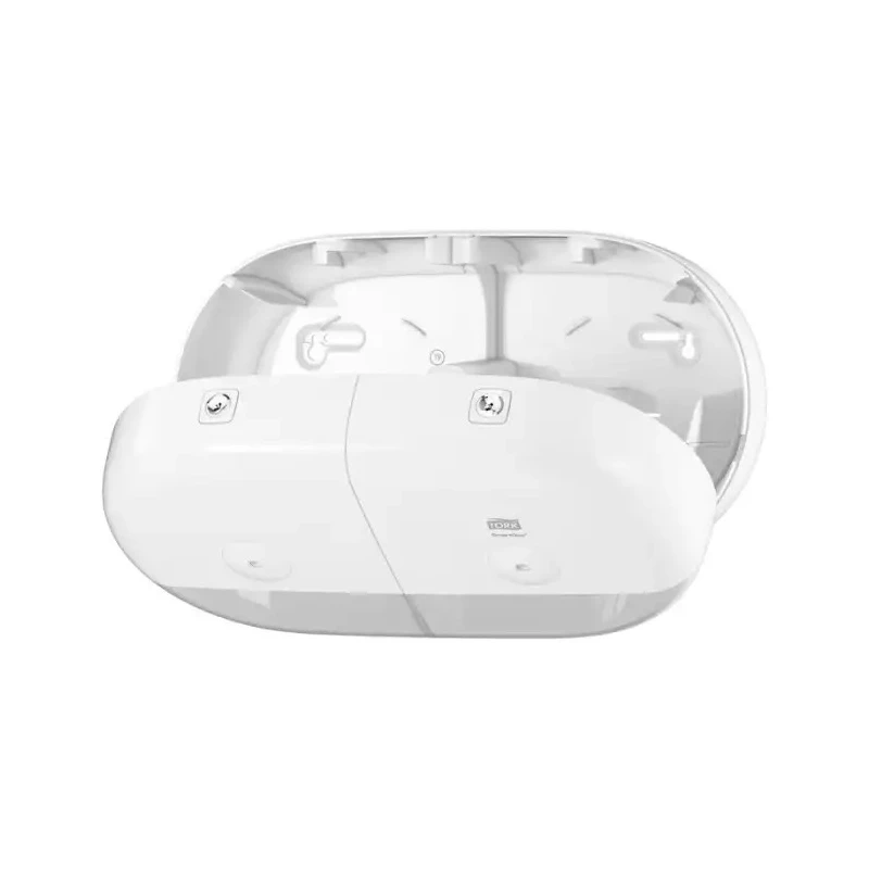 Tork White Plastic Dual Toilet Roll Dispenser 156 mm x 221 mm x 398 mm 682000