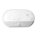 Tork White Plastic Dual Toilet Roll Dispenser 156 mm x 221 mm x 398 mm 682000