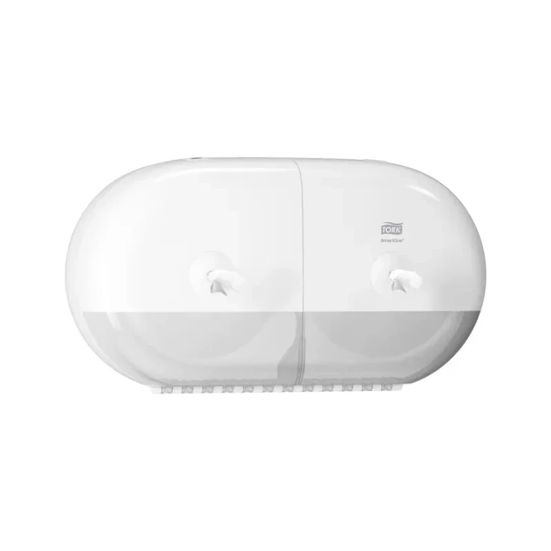 Tork White Plastic Dual Toilet Roll Dispenser 156 mm x 221 mm x 398 mm 682000