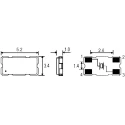 IQD 12 MHz Crystal ±50 ppm Surface Mount 4-Pin Ceramic Case 5 mm x 3.2 mm x 1 mm LFXTAL032878