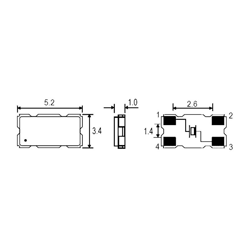 IQD 12 MHz Crystal ±50 ppm Surface Mount 4-Pin Ceramic Case 5 mm x 3.2 mm x 1 mm LFXTAL032878
