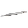 RS PRO 120mm Stainless Steel Flat Tweezer Anti-Magnetic Anti-Acid Precision 136-9696