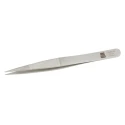 RS PRO Stainless Steel Flat Tweezer 120mm Anti-Magnetic Anti-Acid 136-9692
