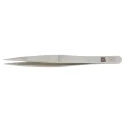 RS PRO Stainless Steel Flat Tweezer 120mm Anti-Magnetic Anti-Acid 136-9692
