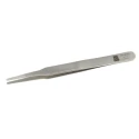 RS PRO 120mm Stainless Steel Flat, Round, Straight, Fine Tweezer 136-9699