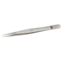 RS PRO 120mm Stainless Steel Serrated Tweezer 136-9693