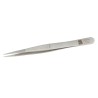 RS PRO 120mm Stainless Steel Serrated Tweezer 136-9693