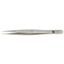 RS PRO 120mm Stainless Steel Serrated Tweezer 136-9693