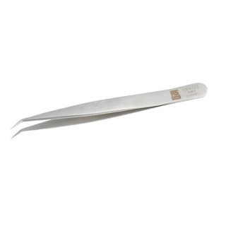 RS PRO 110mm Stainless Steel Bent Pointed Fine Tweezer 136-9703
