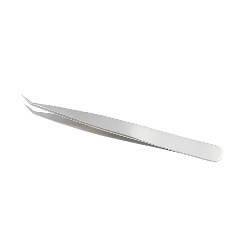 RS PRO 110mm Stainless Steel Bent Pointed Fine Tweezer 136-9703