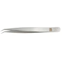RS PRO 110mm Stainless Steel Bent Pointed Fine Tweezer 136-9703