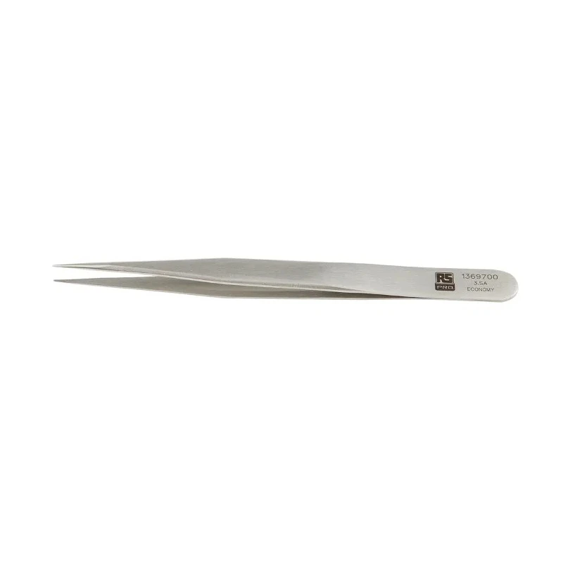 RS PRO 120mm Stainless Steel Straight, Pointed, Fine Tweezer 136-9700