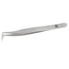 RS PRO 115mm Stainless Steel Angled, Flat Tweezer 136-9709