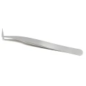 RS PRO 115mm Stainless Steel Angled, Flat Tweezer 136-9709