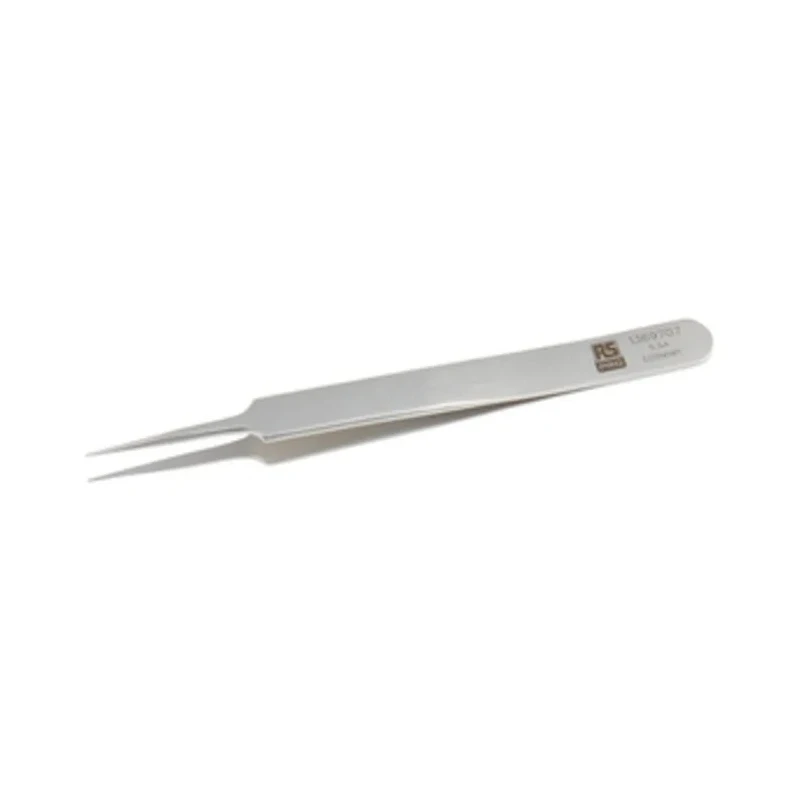 RS PRO Stainless Steel Extra Fine Tweezer 110mm 136-9707
