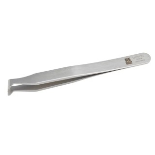 RS PRO 120mm Carbon Steel Bent Tweezer 136-9722