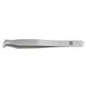 RS PRO 120mm Carbon Steel Bent Tweezer 136-9722