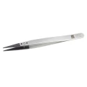 RS PRO 130mm Stainless Steel Flat ESD Safe Tweezer 136-9723