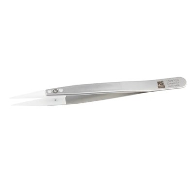 RS PRO 130mm Stainless Steel Pointed ESD Safe Tweezer 136-9729