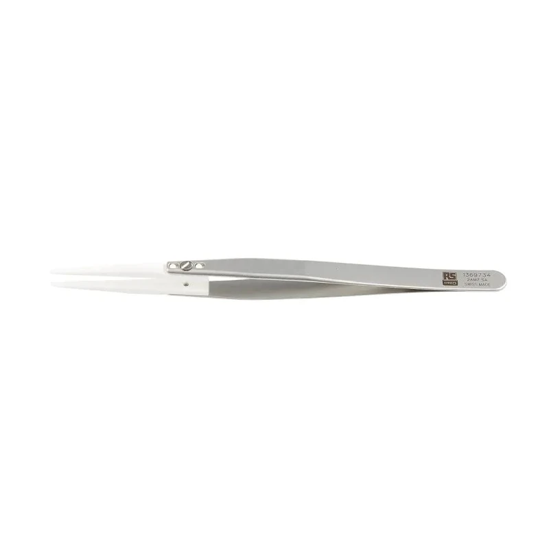 RS PRO 140mm Stainless Steel Tweezer 136-9734, Anti-Magnetic, Anti-Acid Precision Specialist Tool