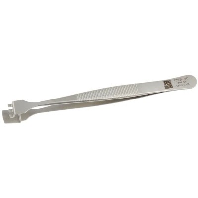 RS PRO 125mm Stainless Steel Bent Tweezer 136-9740