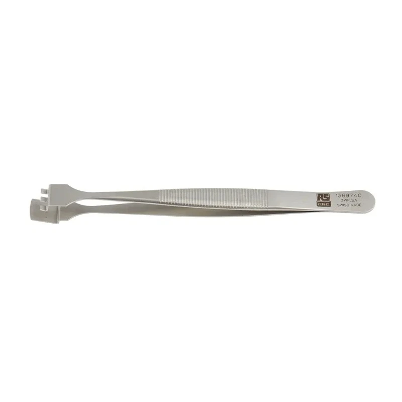 RS PRO 125mm Stainless Steel Bent Tweezer 136-9740
