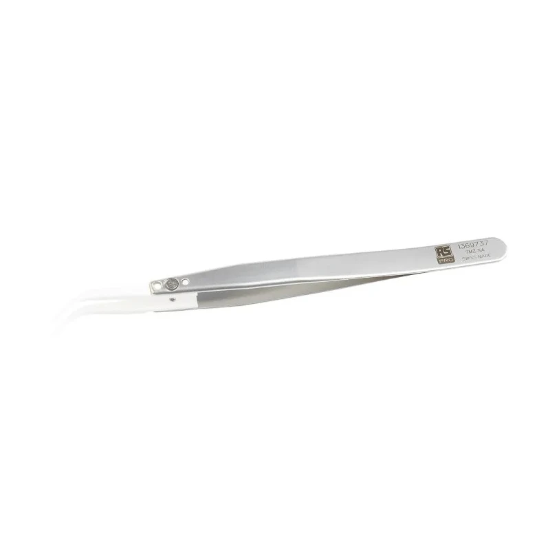 RS PRO 130mm Stainless Steel Curved Fine Tweezer 136-9737
