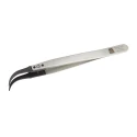 RS PRO 130mm Stainless Steel Curved Very Fine ESD Safe Tweezer 136-9733