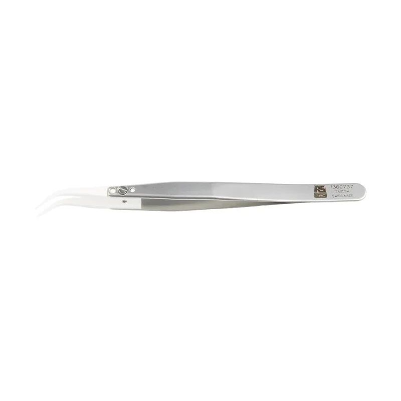 RS PRO 130mm Stainless Steel Curved Fine Tweezer 136-9737