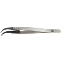 RS PRO 130mm Stainless Steel Curved Very Fine ESD Safe Tweezer 136-9733