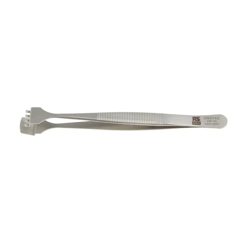 RS PRO 125mm Stainless Steel Bent Tweezer 136-9742