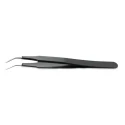 RS PRO 115mm Stainless Steel Angled Flat ESD Safe Tweezer 136-9750