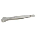 RS PRO 130mm Stainless Steel Bent Tweezer 136-9744
