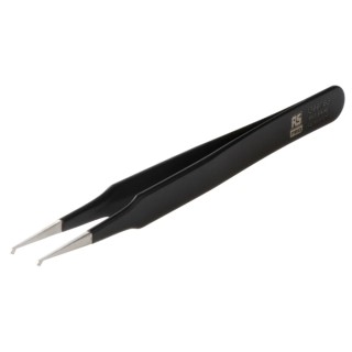 RS PRO 120mm Stainless Steel ESD Safe Anti-Magnetic Tweezer 136-9763