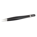 RS PRO 120mm Stainless Steel Flat ESD Safe Tweezer 136-9764