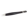 RS PRO 120mm Stainless Steel Flat ESD Safe Tweezer 136-9764
