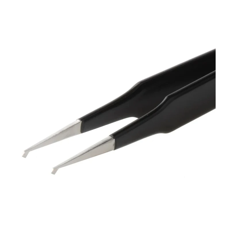 RS PRO 120mm Stainless Steel ESD Safe Anti-Magnetic Tweezer 136-9763